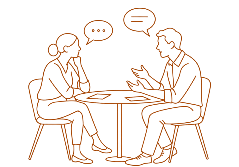 Canopée Médiation - conflit entre Particuliers Illustration d’un échange entre particuliers en situation de conflit